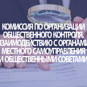Комиссия по организации общественного контроля, взаимодействию с органами местного самоуправления и общественными советами
