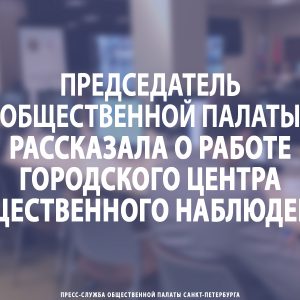 Председатель Общественной палаты рассказала о работе городского Центра общественного наблюдения