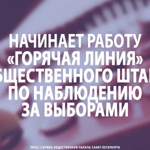 Начинает работу «горячая линия» Общественного штаба по наблюдению за выборами