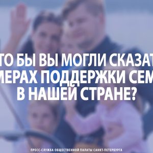 Что бы вы могли сказать о мерах поддержки семей в нашей стране?