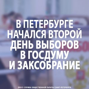 В Петербурге начался второй день выборов в Госдуму и Заксобрание