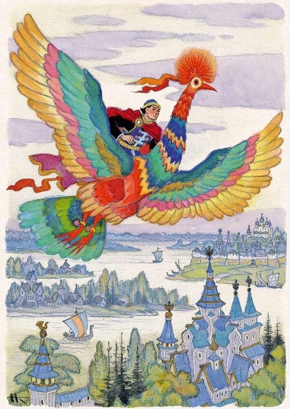 Рисунок в сказочно былинном жанре