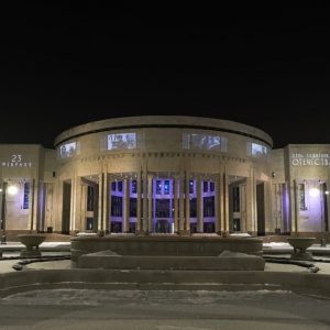 Световые проекции украсили фасады зданий в День защитника Отечества