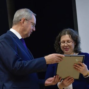 Член Общественной палаты Петербурга Владимир Гронский открыл церемонию награждения победителей Всероссийского конкурса «Золотая полка-2022»